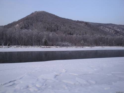 Фото река зимой на Кубайке