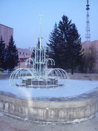 Фото зимний фонтан